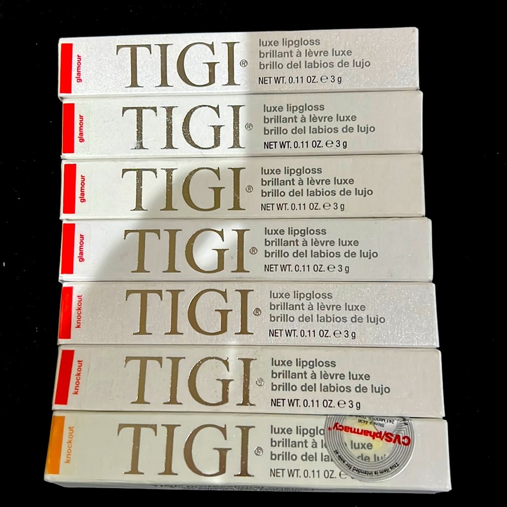 Lot of 7 TIGI Luxe Lipgloss Glamour Knockout Bed Head